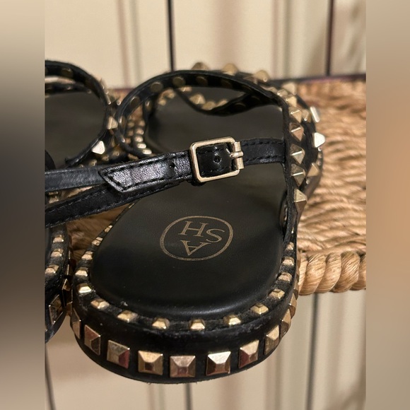 Ash Peace Studded Slingback Leather Sandals 38 - Picture 11 of 12